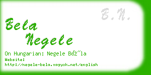 bela negele business card